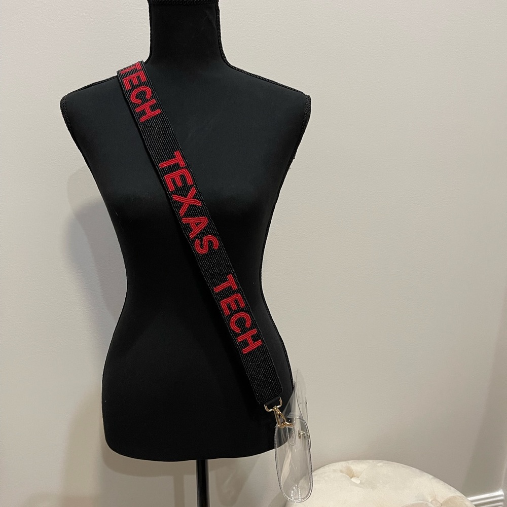 44” Texas Tech Crossbody Seed Bead Purse Strap Only